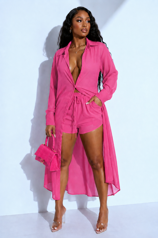 Ensemble short Zaya Fuchsia