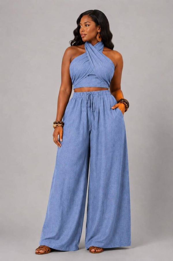 Ensemble pantalon Jude bleu