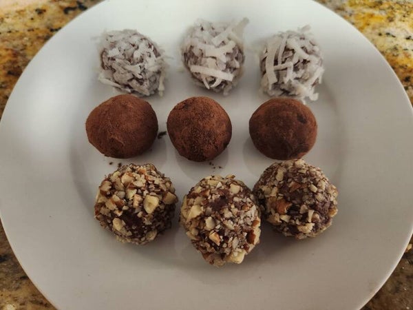 New - Milk or Dark Chocolate Truffles with Coconut, Cocoa and Pecans!