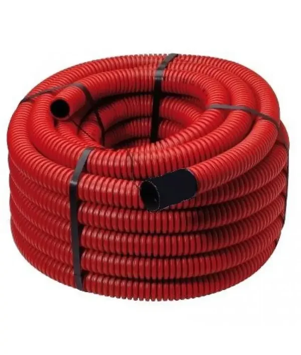 Fränkische Rohrwerke Mantelbuis PE 50mm per rol 50m ROOD