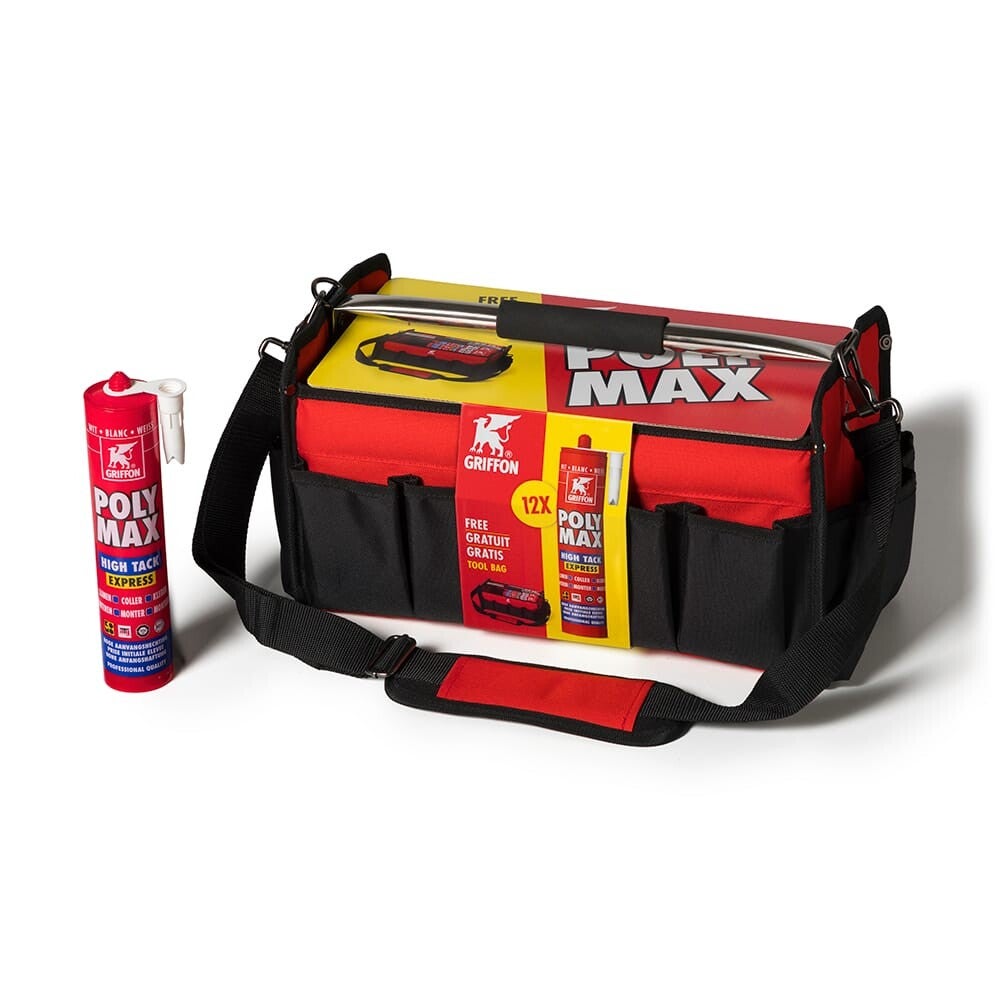 Gereedschaptas 12x Poly Max High Tack Express wit