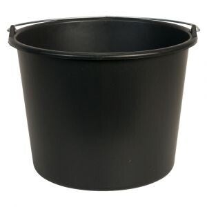 Gripline-D bouwemmer 12 L zwart knopbeugel L-Scala