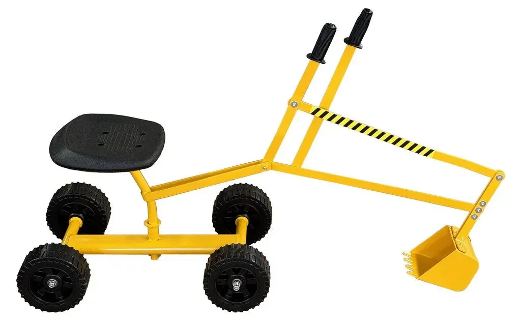 Graafmachine voor kinderen - Op wielen - Draaibaar - Metaal