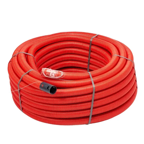 Connex mantelbuis 50 x 40mm rol 50m - rood incl. trekdraad en mof
