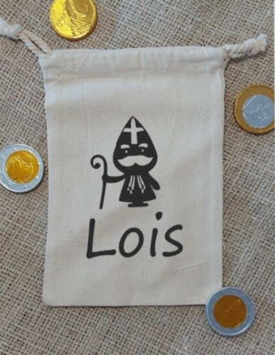 Katoenen zakje | Sinterklaas naam
