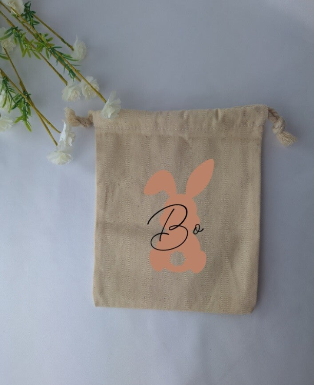 Paaszakje met naam | Rose goud