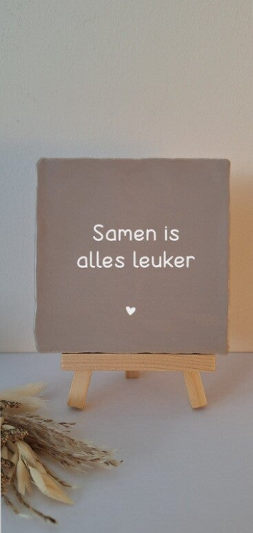 Tegeltje | Samen is alles leuker