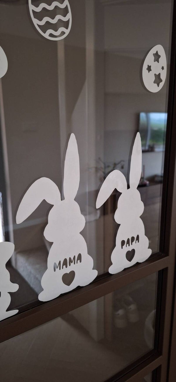 Raamsticker | Volwassen paashaasjes
