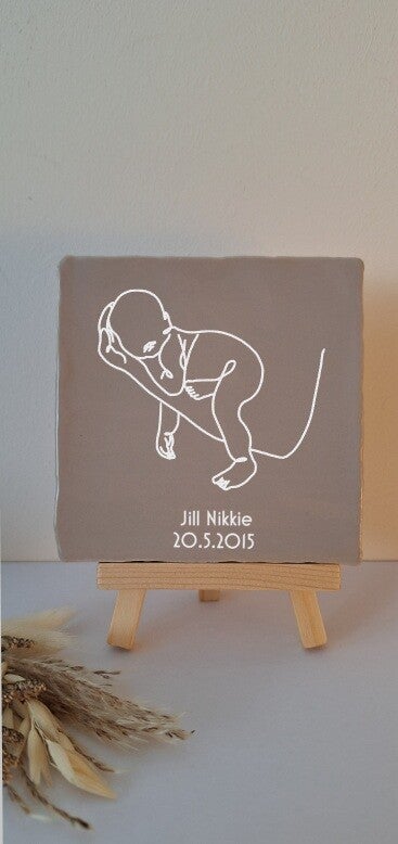 Tegeltje | Geboorte met naam