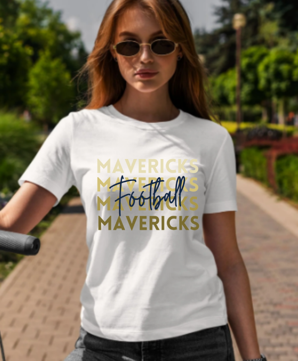 "Gradient Mavericks" Football or Cheer Short Sleeve T-Shirt