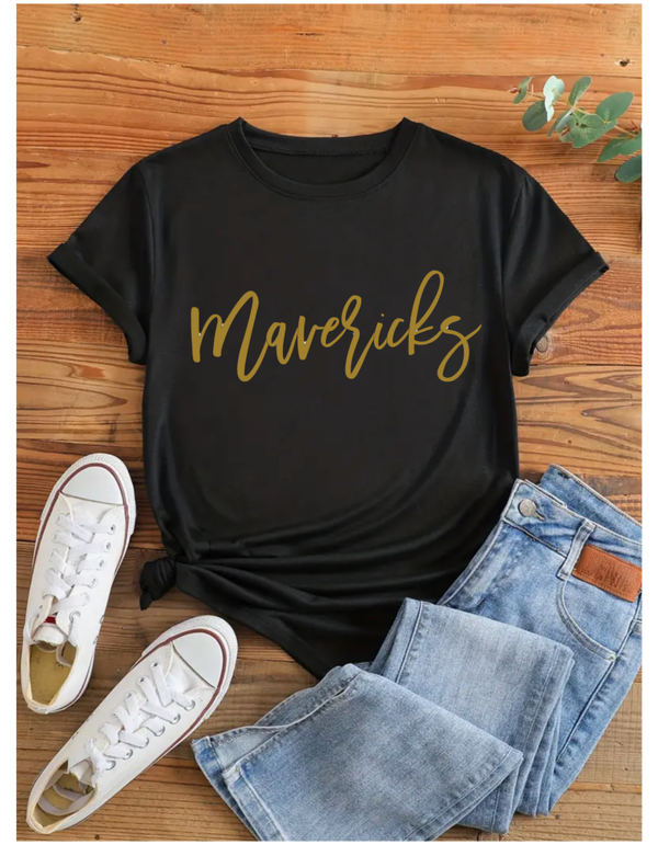 LCCPW Mavericks "Bold Gold" High-Gloss Puff Vinyl T-Shirt