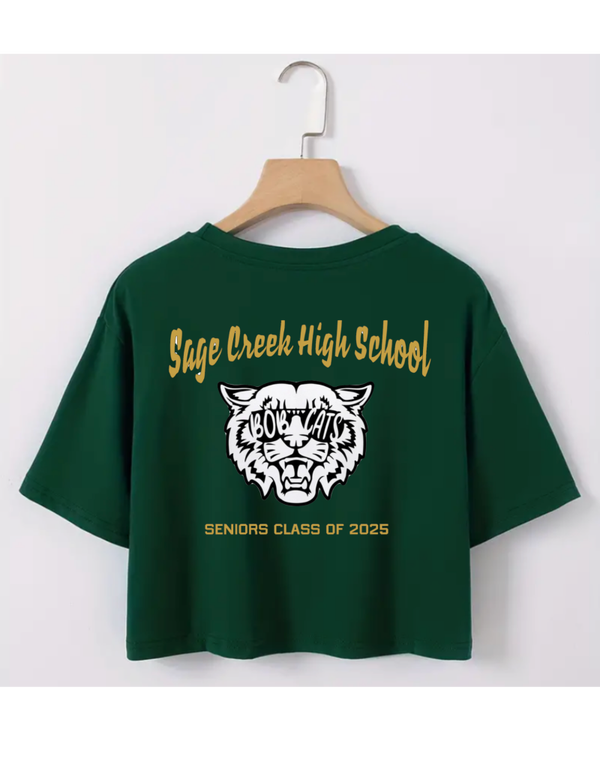 SCHS Bobcats "Cool Cat" Cropped Tee