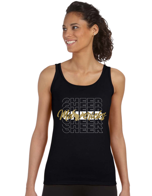 LCCPW Mavericks "Stacked Cheer" Fitted Tank Top