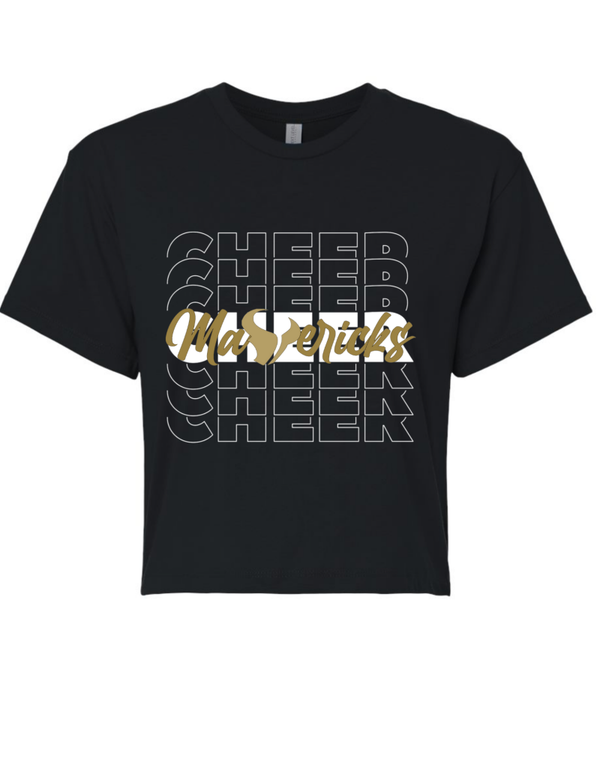 LCC Mavericks "Stacked Cheer" Festival Crop Top