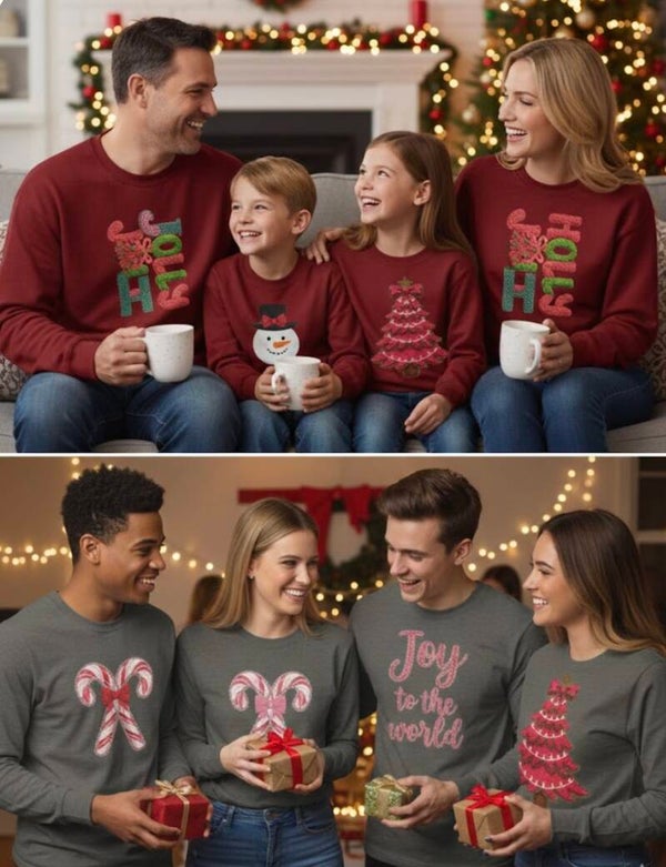 Family holiday sweaters