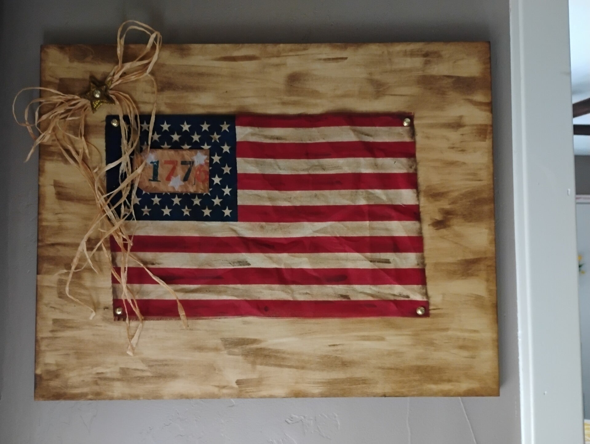 Distressed flag 1776 picture frame
