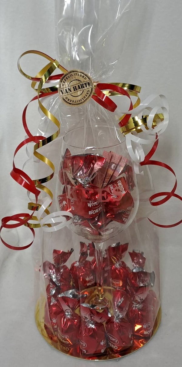 Cadeaupakketje wijnglas persoonlijk