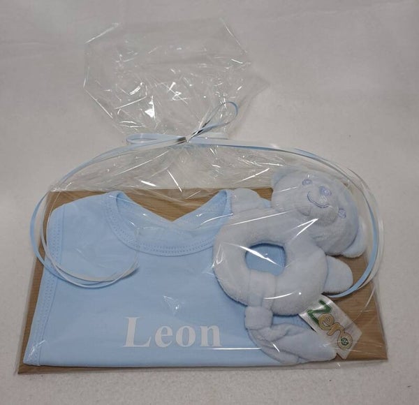 Cadeaupakket slab met rammelaar
