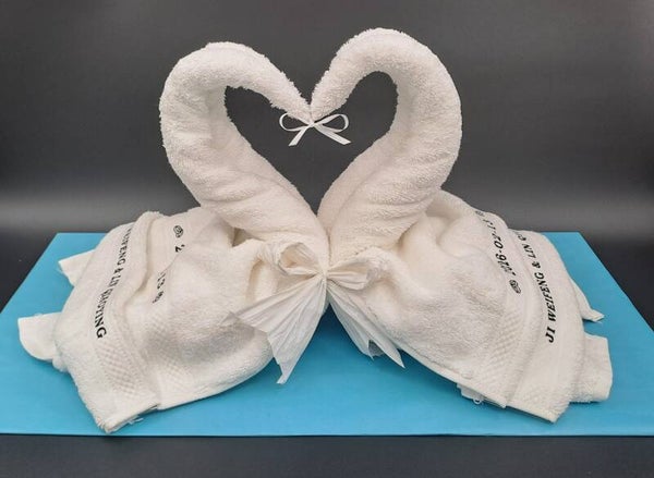 Cadeaupakket handdoek zwanen