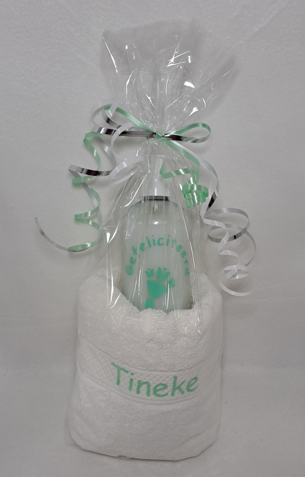 Handdoek persoonlijk met zeeppomje