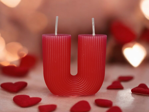 Bougie U Élégante Non Parfumée