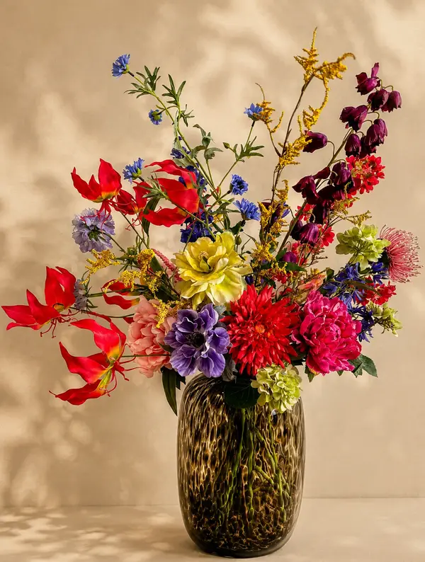 Zijden boeket - Colourful Statement
