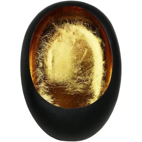 EGG Candle black/gold - L
