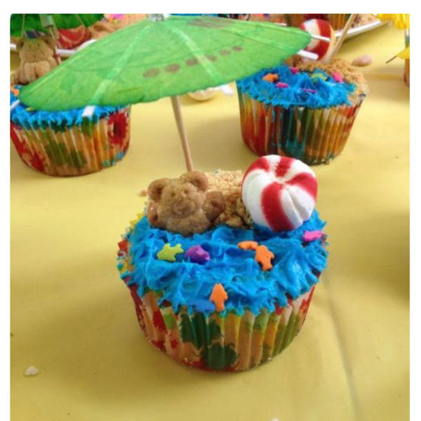 Après-midi gourmand de l'été : Cupcake "Ambiance plage"