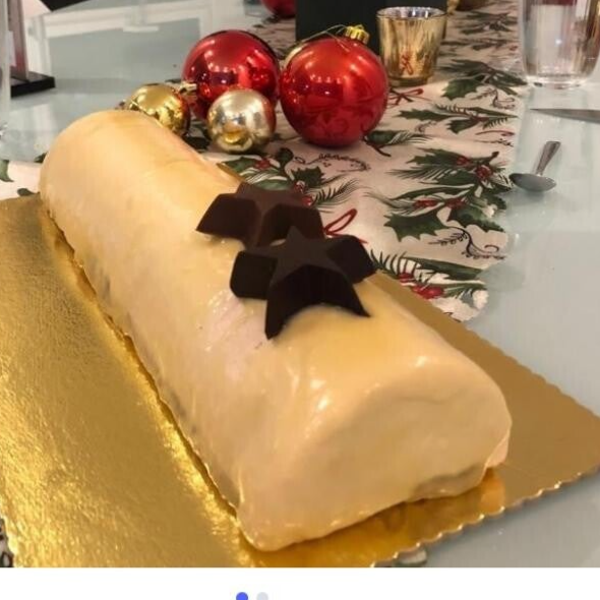Récré adulte à la carte - Bûche de Noël entremet mangue passion