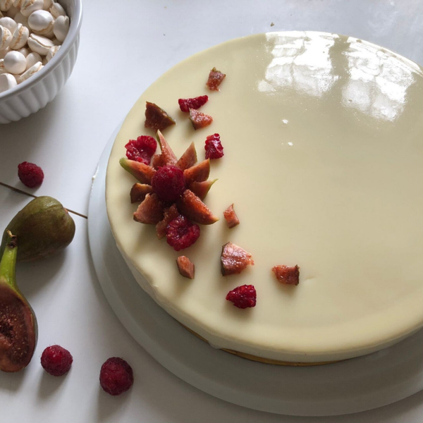 Récré adulte à la carte - Entremet figues framboises