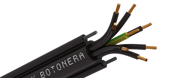 CABLE PARA BOTONERA REFORZADO CON DOS ALAMBRES DE ACERO LATERALES
