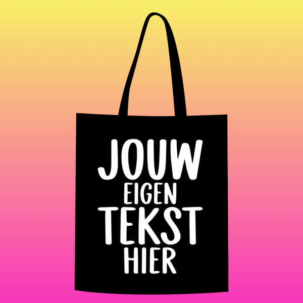 Totebag met eigen tekst