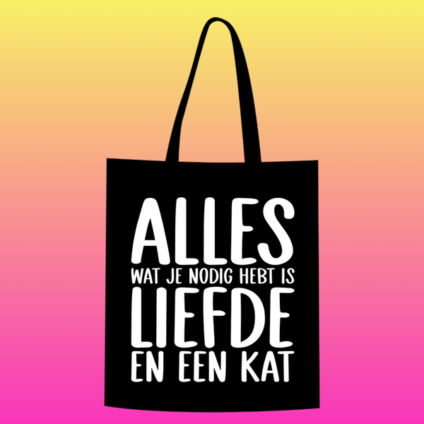 alles wat je nodig hebt, is liefde en een kat Totebag
