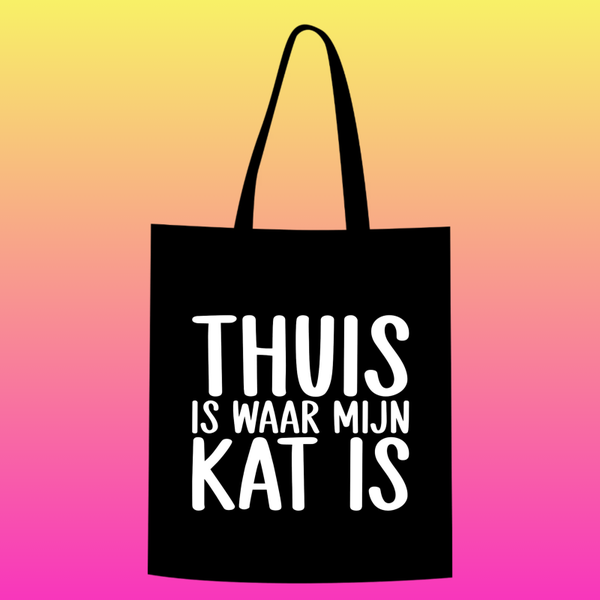 thuis is waar mijn kat is Totebag