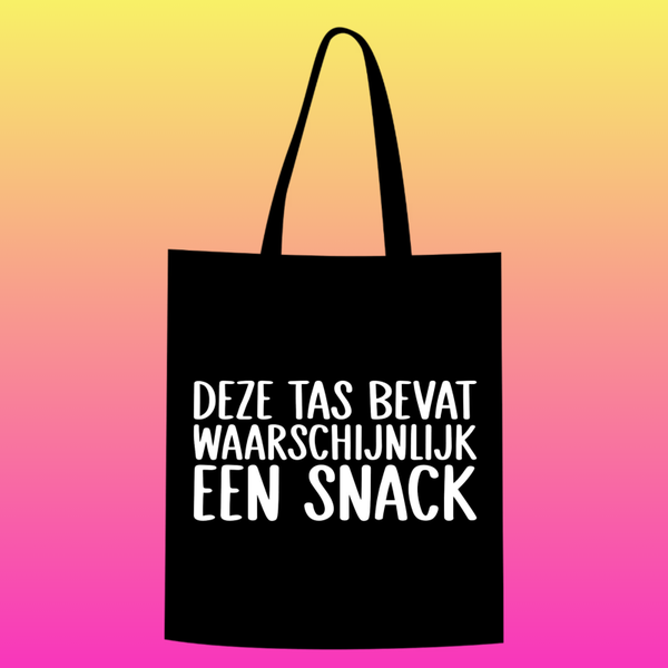 deze tas bevat waarschijnlijk een snack  Totebag
