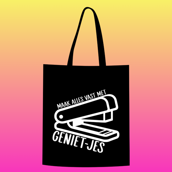 Maak alles vast met geniet-jes Totebag