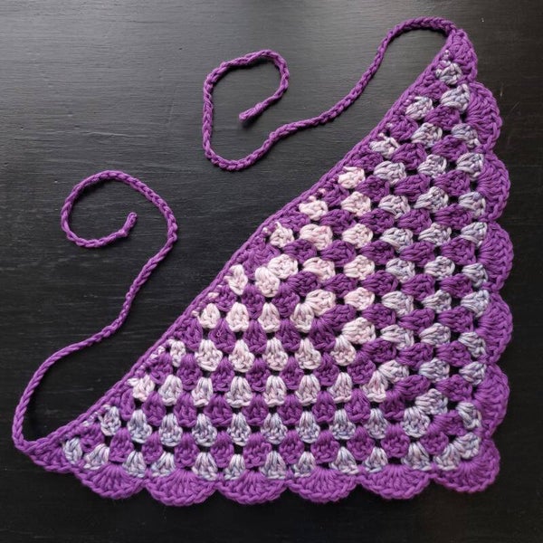 Granny Stitch Bandana - Purple & Purple Gradient