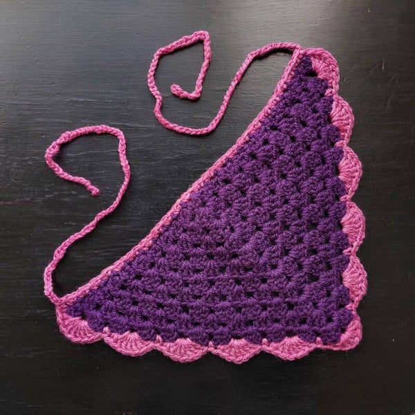 Granny Stitch Bandana - Purple & Magenta