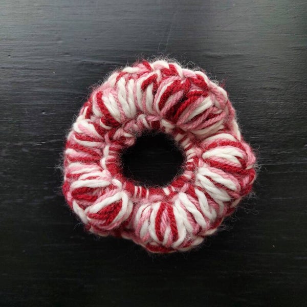 Chunky Scrunchie - Red, Pink & White