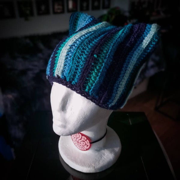 Cat Ear Beanie - Blue