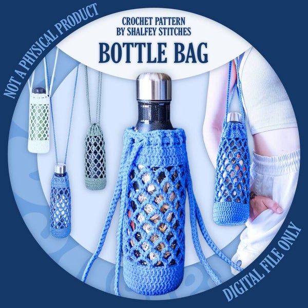 Bottle Bag - Crochet pattern | DIGITAL DOWNLOAD