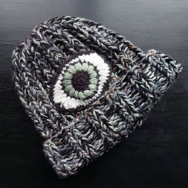 Cyclops Beanie - Chunky, Grey-Green