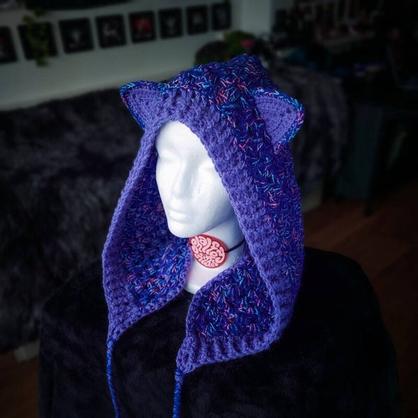 Fairy Beary Hood - Confetti Blue & Lilac