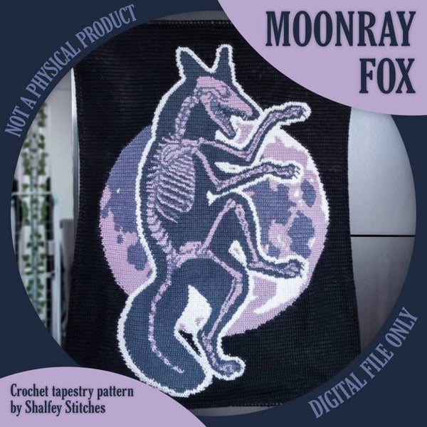 Moonray Fox - Crochet tapestry pattern | DIGITAL DOWNLOAD