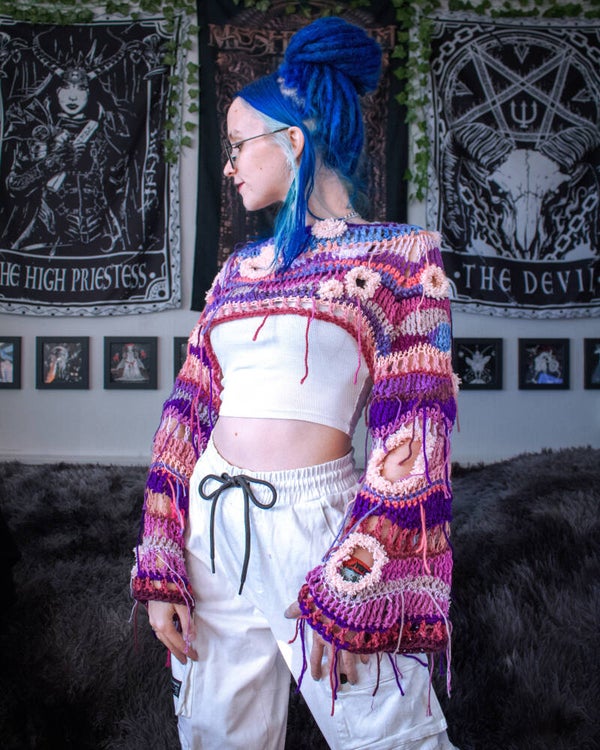 Rotting Fairy Shrug - Purple & Pink