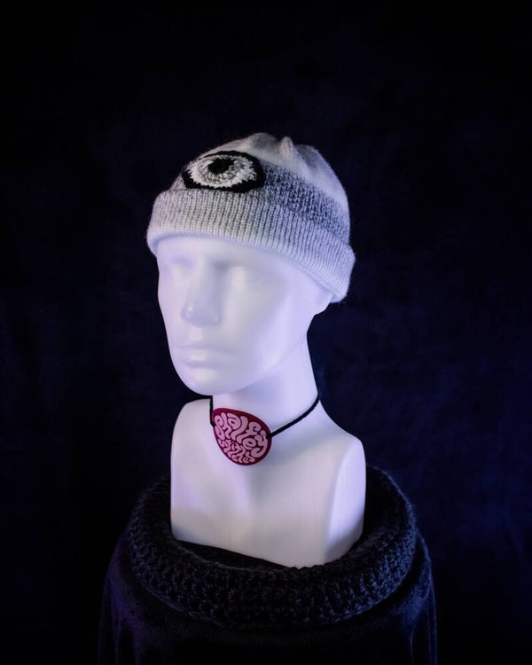Cyclops Beanie - White-Grey Gradient