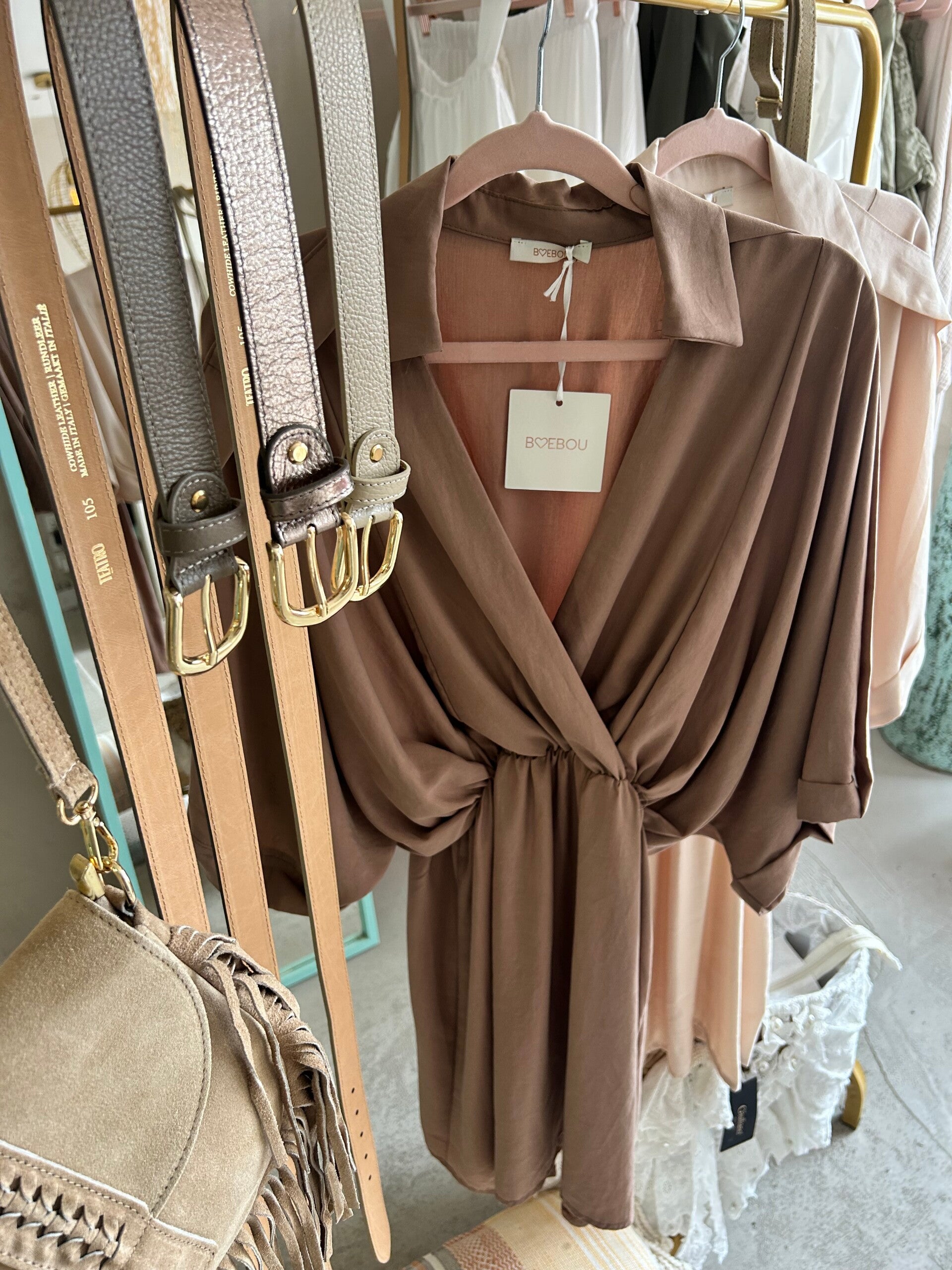 Ibiza dress Teddy brown