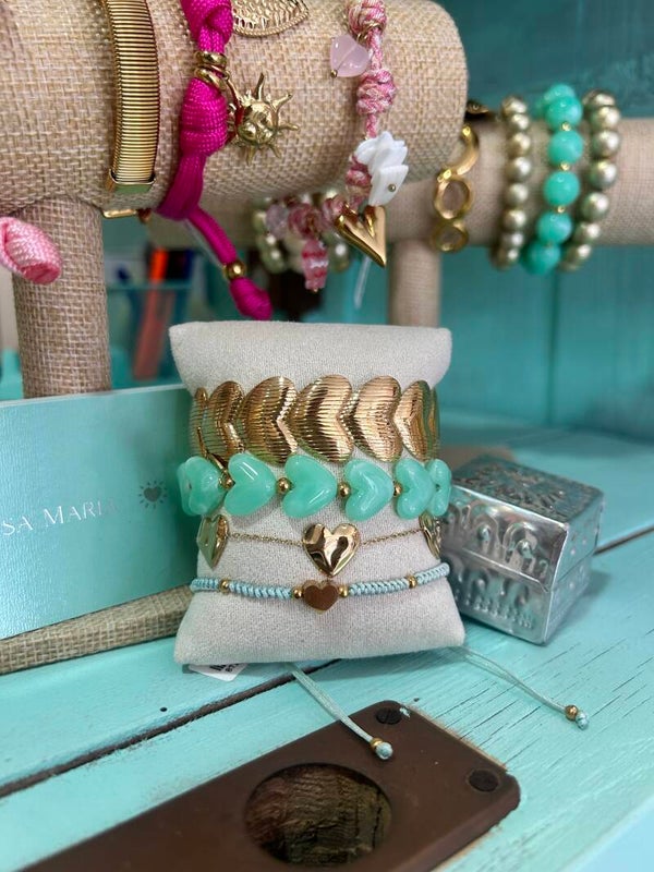 Turquoise heart Armband