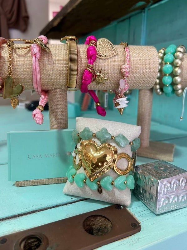Big heart armband gold