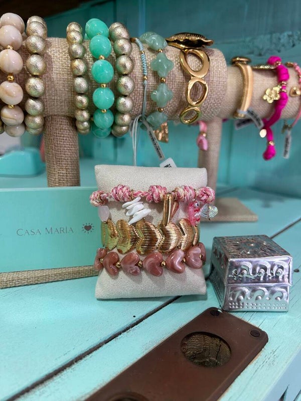 Double together heart armband gold